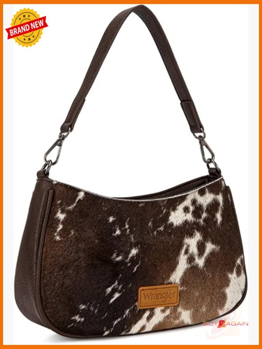 Aztec Printed Faux Leather Hobo Bag with Detachable Strap Shoulder Crossbody